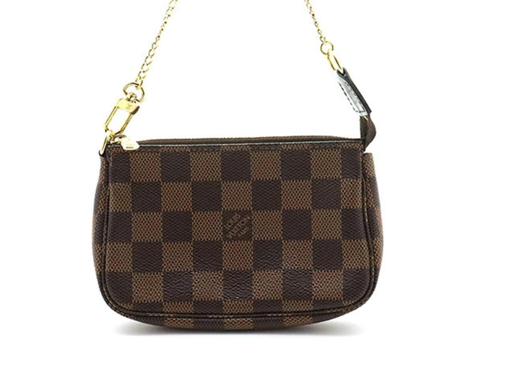LOUIS VUITTON Bag Pochette Accessoires Pouch Clutch handle Damier